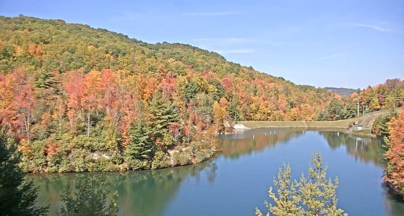 Oct. 7, 2022: A view of Buckeye Lake from the Beechmtn.com live cam.