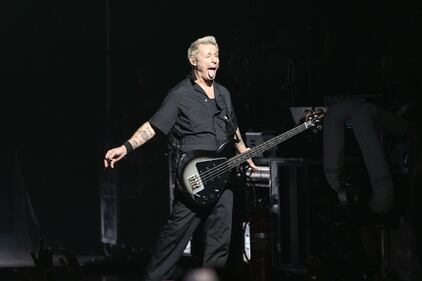 Green Day performs to a sold-out crowd at PNC Music Pavilion on Aug. 26, 2024.