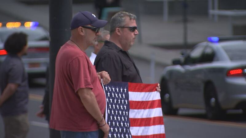 The procession and funeral for CMPD officer Joshua Eyer was held in Charlotte on Friday, May 3, 2024. Eyer was killed on Monday after a suspect opened fire on a task force that was attempting to serve an arrest warrant.