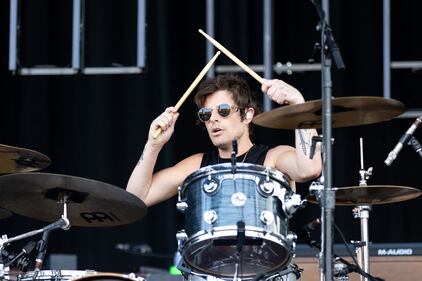 Dashboard Confessional performs at Skyla Credit Union Amphitheatre in Charlotte on Aug. 1, 2023.