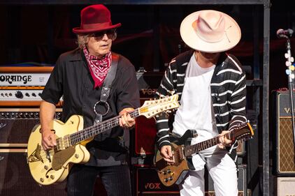 Classic rockers Cheap Trick perform at PNC Music Pavilion in Charlotte on Aug. 26, 2022.