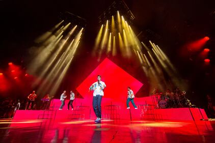 Big Time Rush performs at PNC Music Pavilion in Charlotte on June 27, 2023.