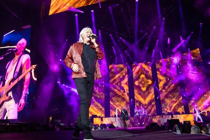 Legendary rockers Def Leppard perform during The Stadium Tour at Bank of America Stadium in Charlotte. June 28, 2022.