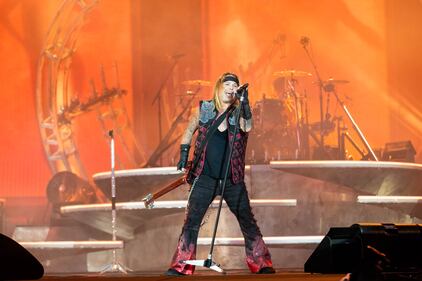 Legendary rockers Mötley Crüe perform during The Stadium Tour at Bank of America Stadium in Charlotte. June 28, 2022.