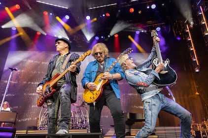 REO Speedwagon performs during the Summer Road Trip Tour at PNC Music Pavilion on Aug. 10, 2024.