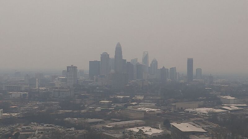 Haze covers Charlotte on Thursday