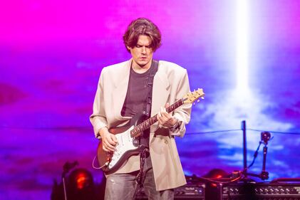 Singer John Mayer performs during his Sob Rock tour at Charlotte’s Spectrum Center. April 11, 2022.