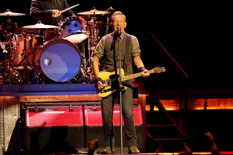 INGLEWOOD, CALIFORNIA - APRIL 04: Bruce Springsteen performs onstage during the Springsteen & The E Street Band 2024 Tour at Kia Forum on April 04, 2024 in Inglewood, California. (Photo by Amy Sussman/Getty Images)