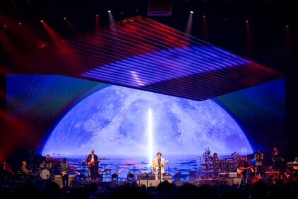 Singer John Mayer performs during his Sob Rock tour at Charlotte’s Spectrum Center. April 11, 2022.