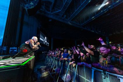 Mudvayne brought its “Psychotherapy Sessions” tour to PNC Music Pavilion in Charlotte on July 23, 2023. Coal Chamber, GWAR, Nonpoint and Butcher Babies also performed.