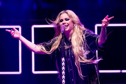 Avril Lavigne performs to a sold-out crowd at PNC Music Pavilion in Charlotte on Sept. 1, 2024.