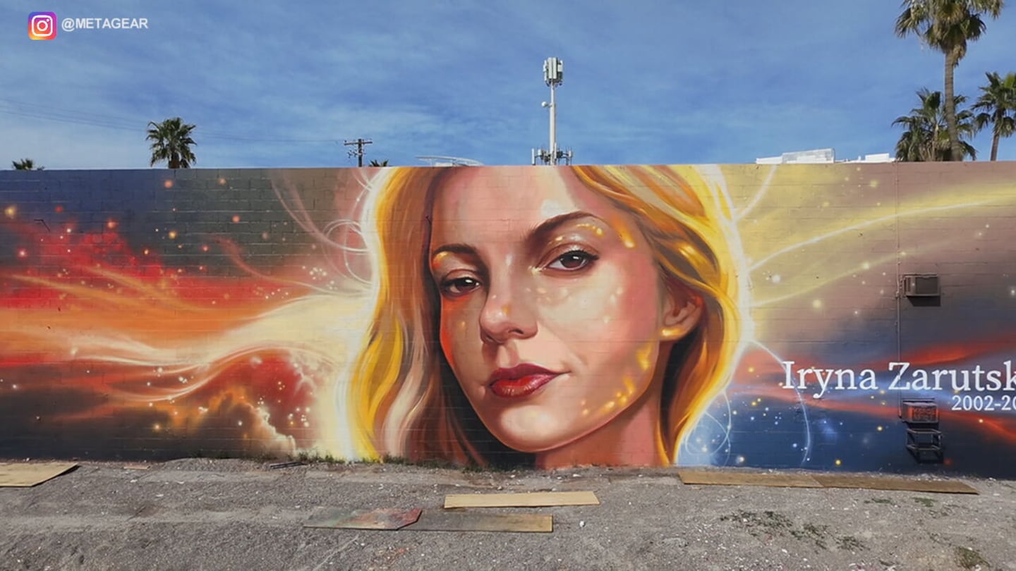 Iryna Zarutska mural in Las Vegas, Nevada