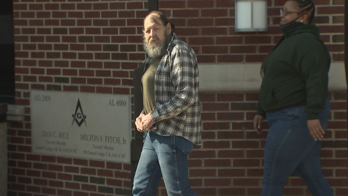 Herbert Hunsucker Jr. outside of court in Richmond County