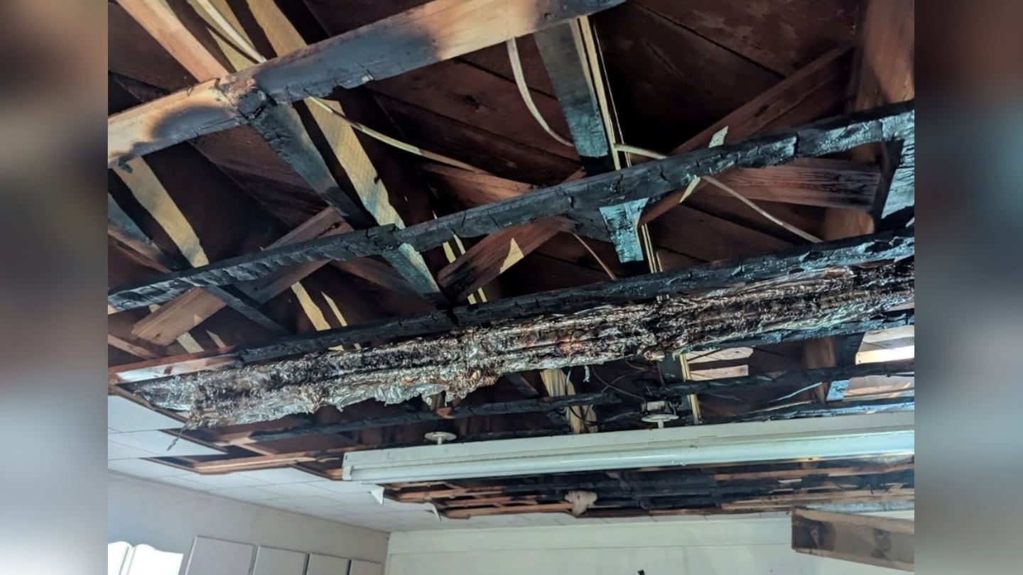 Fire inside Littlejohn United Methodist Church in Caldwell County