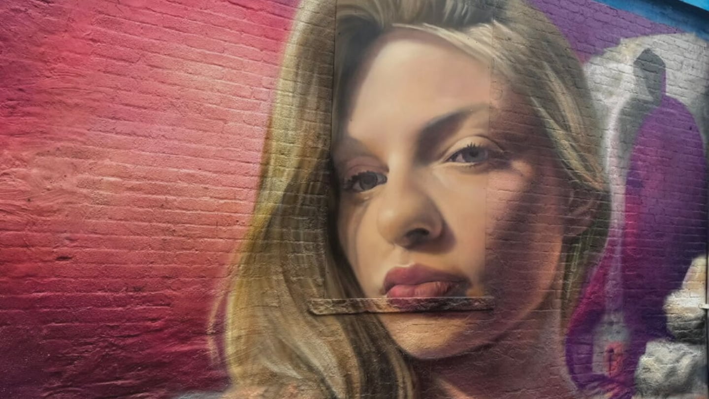 Iryna Zarutska mural at Opa the Phoenician in Providence, Rhode Island