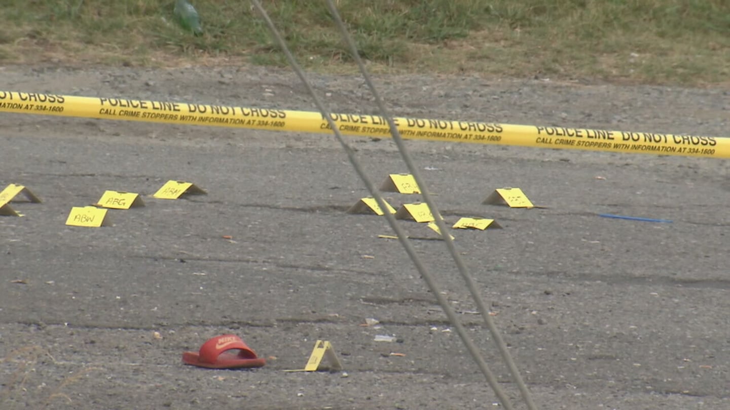 Bullet casings near block party shooting on June 22, 2020