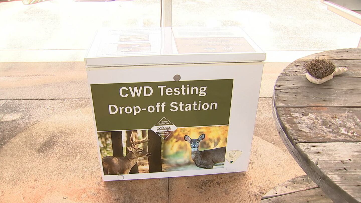 CWD testing drop-off station in North Carolina