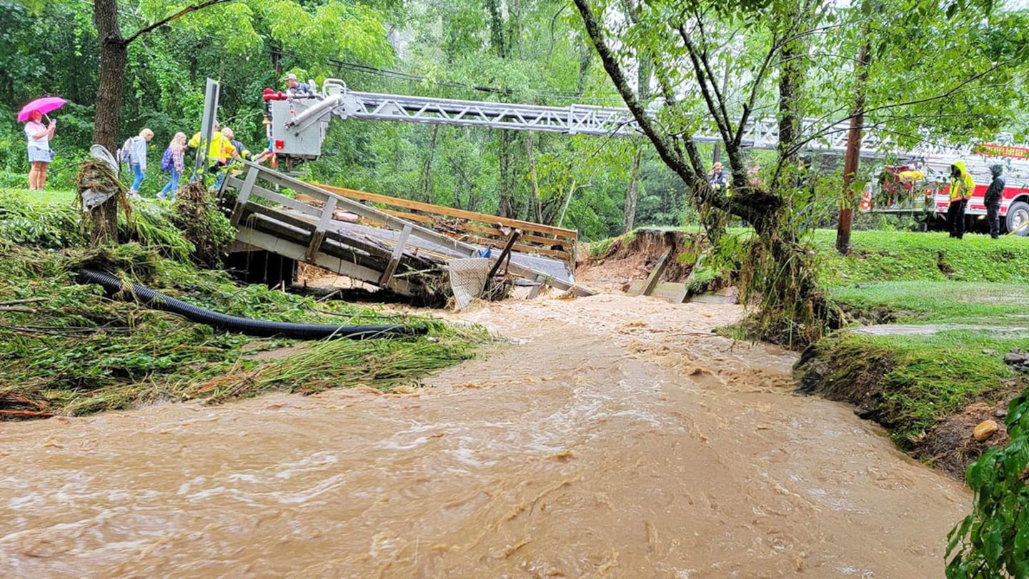 Haywood County was hit hard with record flooding on the Pigeon River from Tropical Storm Fred.