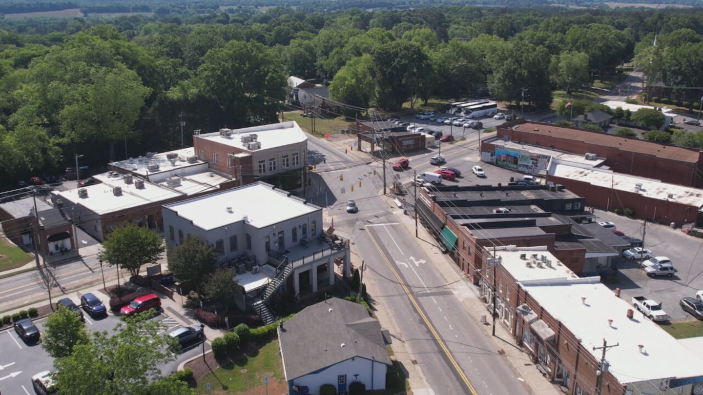 An aerial view of Mount Pleasant, North Carolina