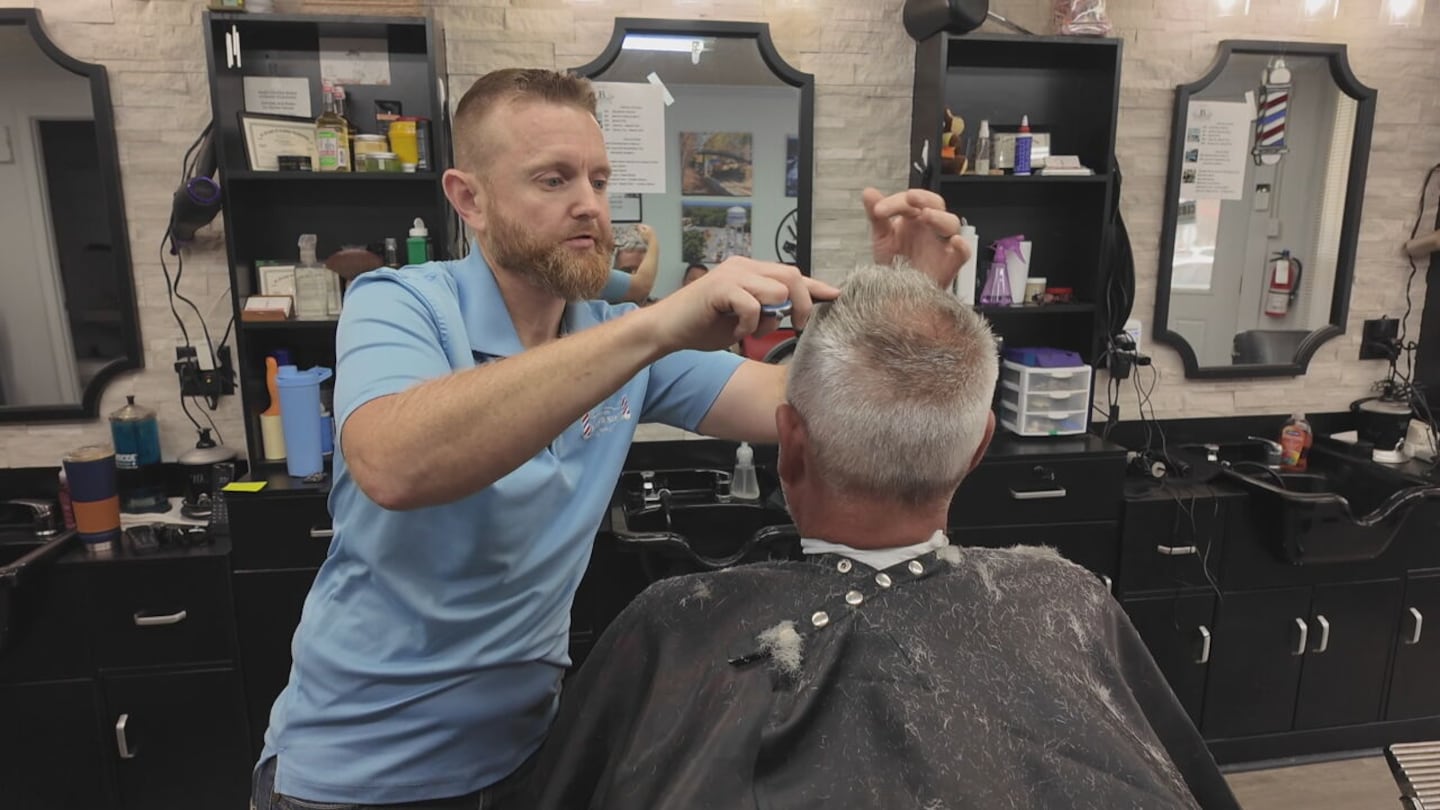 Jonathan Kendall owns a barbershop in Waxhaw