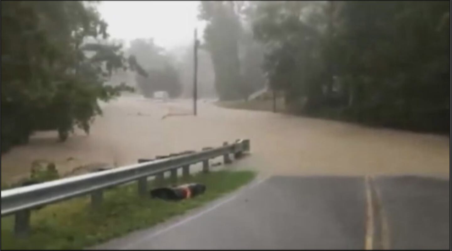 Flooded roads in Cheraw, SC after Florence moved through.