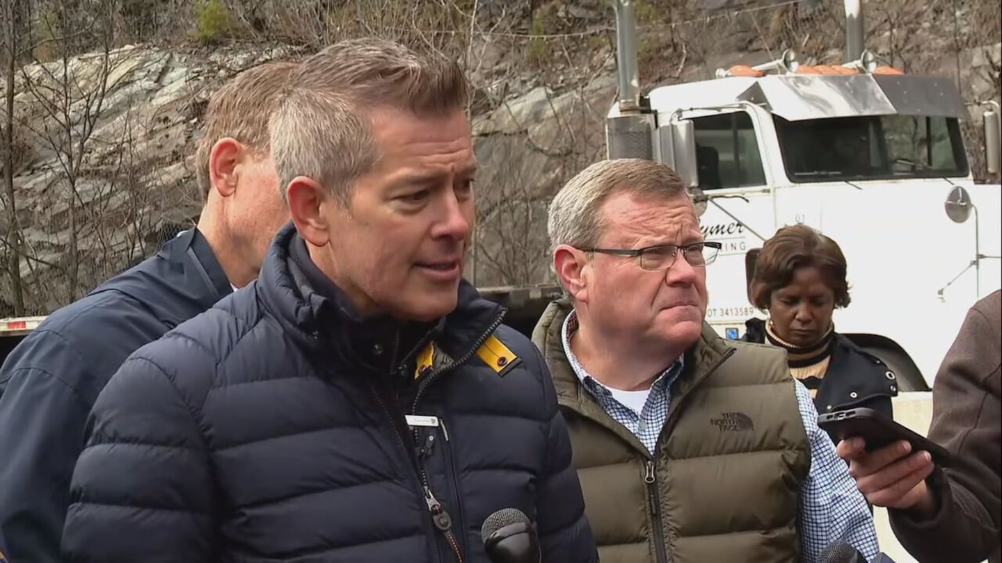 U.S. Secretary of Transportation Sean Duffy toured part of Interstate 40 in Haywood County.