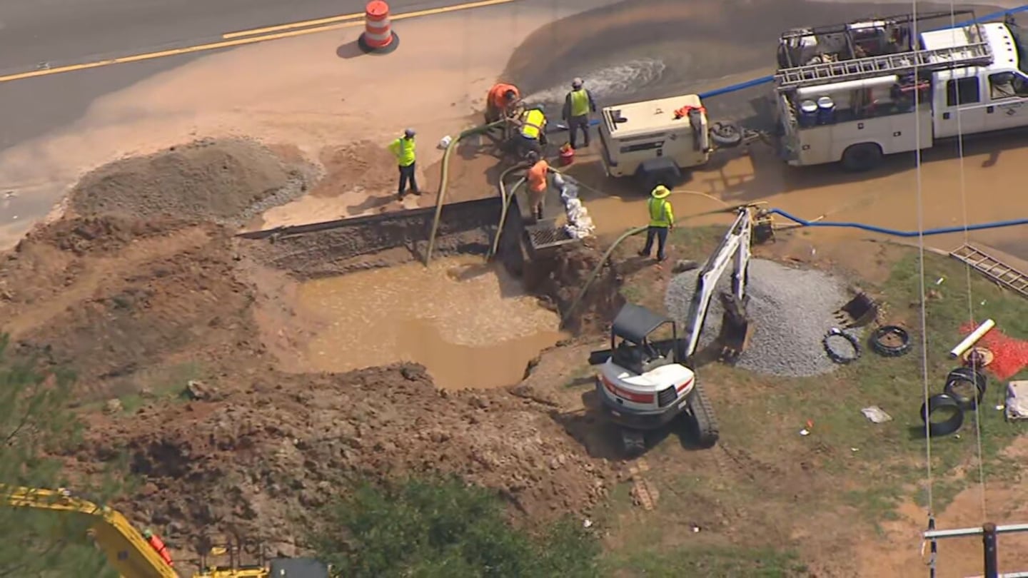 Water main break in Anson County on July 7, 2026