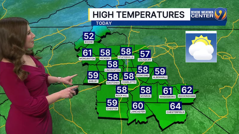 FORECAST: Cloudier today with above-normal temps