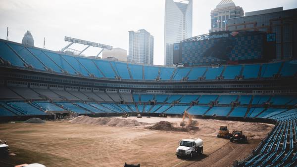 Panthers donate more than 5,000 tons of soil from stadium field to Mecklenburg County parks