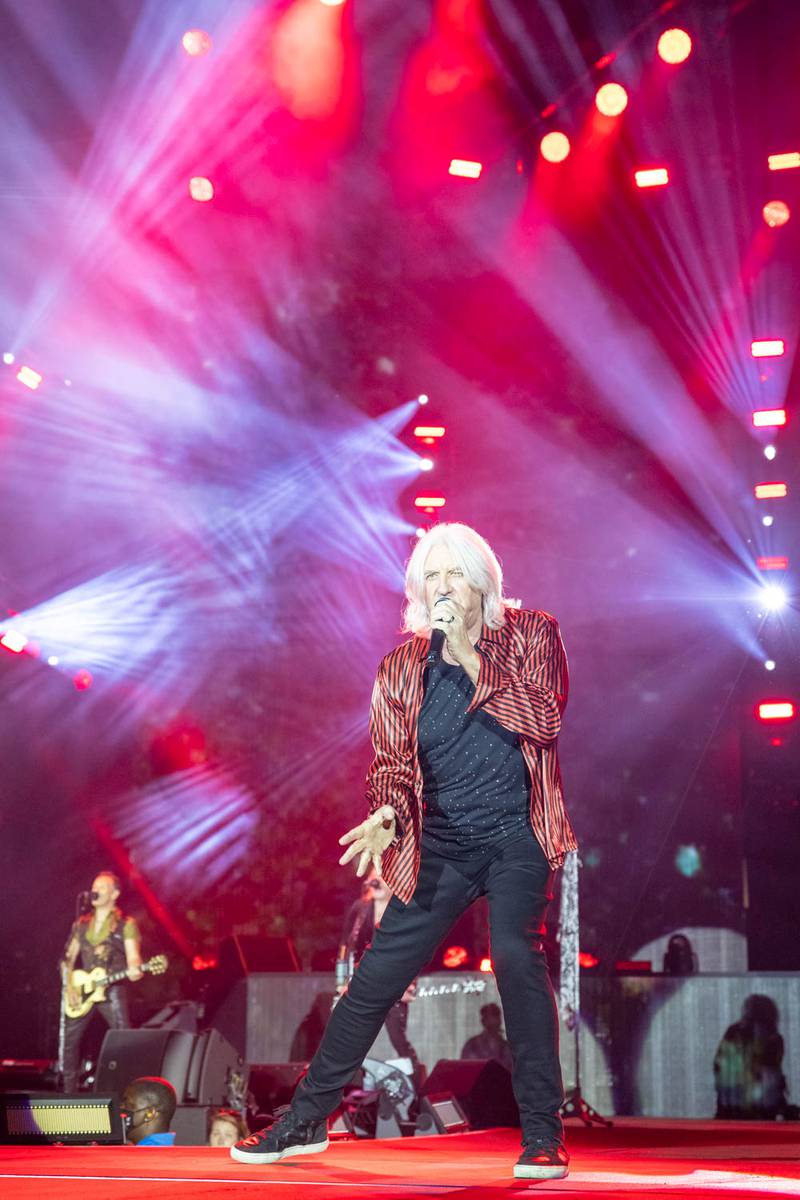 Legendary rockers Def Leppard perform during The Stadium Tour at Bank of America Stadium in Charlotte. June 28, 2022.