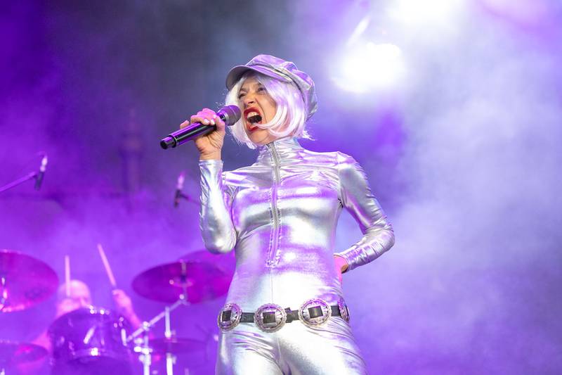 Ministry performs during the Freaks on Parade Tour at PNC Music Pavilion in Charlotte on Sept. 11, 2024.