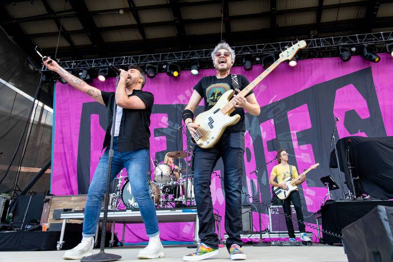 Neon Trees perform during the Unity Tour at Skyla Credit Union Amphitheatre on Aug. 11, 2024.