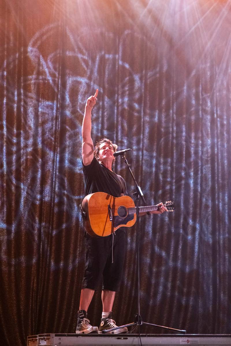 Third Eye Blind performs during the Summer Gods Tour at PNC Music Pavilion in Charlotte on July 29, 2024.