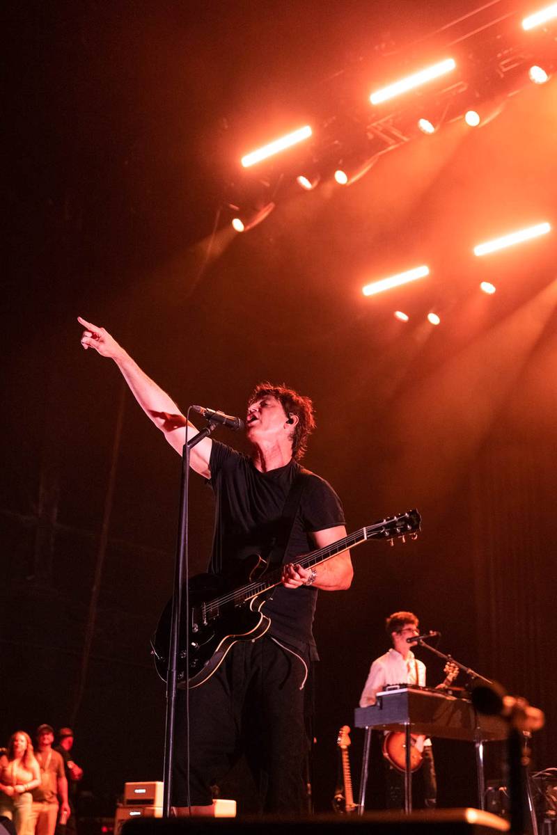 Third Eye Blind performs during the Summer Gods Tour at PNC Music Pavilion in Charlotte on July 29, 2024.