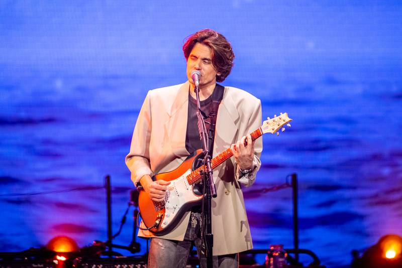 Singer John Mayer performs during his Sob Rock tour at Charlotte’s Spectrum Center. April 11, 2022.
