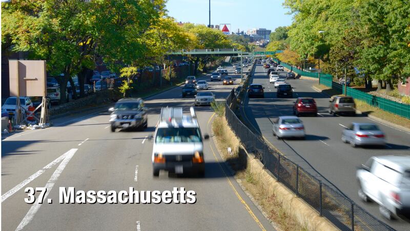 Massachusetts: 19.29 driving incidents per 1,000 residents