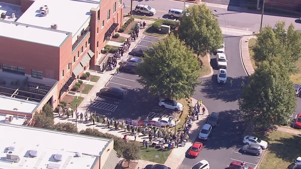 Early voters in Cabarrus County met with long lines