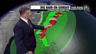 FORECAST: Cooler temperatures move in before rainy Sunday 