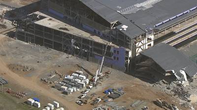 GALLERY: Demolition continues at unfinished Panthers facility in Rock Hill
